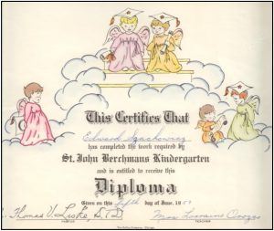 Dr. Szachowicz's Kindergarten Diploma